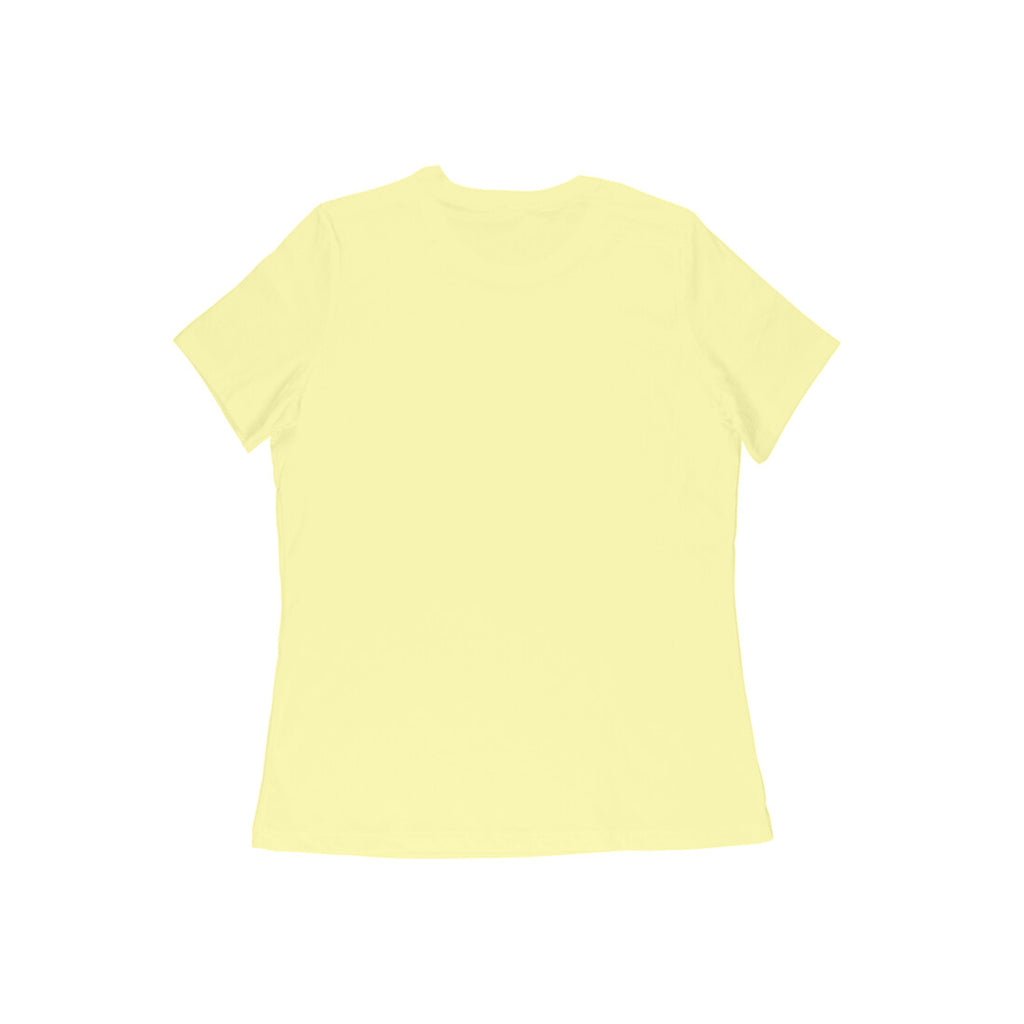 Venom women's 180 GSM cotton graphic T-shirt in Butter Yellow, back view | DHEET Wears