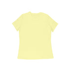 Venom women's 180 GSM cotton graphic T-shirt in Butter Yellow, back view | DHEET Wears