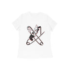 Pins women's 180 GSM cotton graphic T-shirt in White, back view | DHEET Wears
